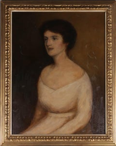 English School Early 20th Century Oil - Simple Elegance
