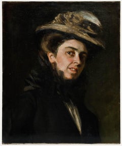 English School Late 19th Century Oil - A Dramatic Stare