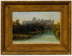 English School Late 19th Century Oil - View of Windsor Castle