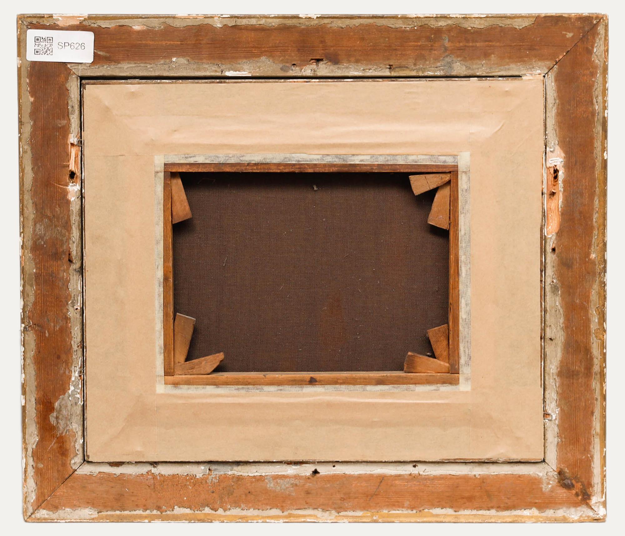 English School Mitte des 19. Jahrhunderts Öl - Schmied beschlägt ein Pferd – Painting von Unknown