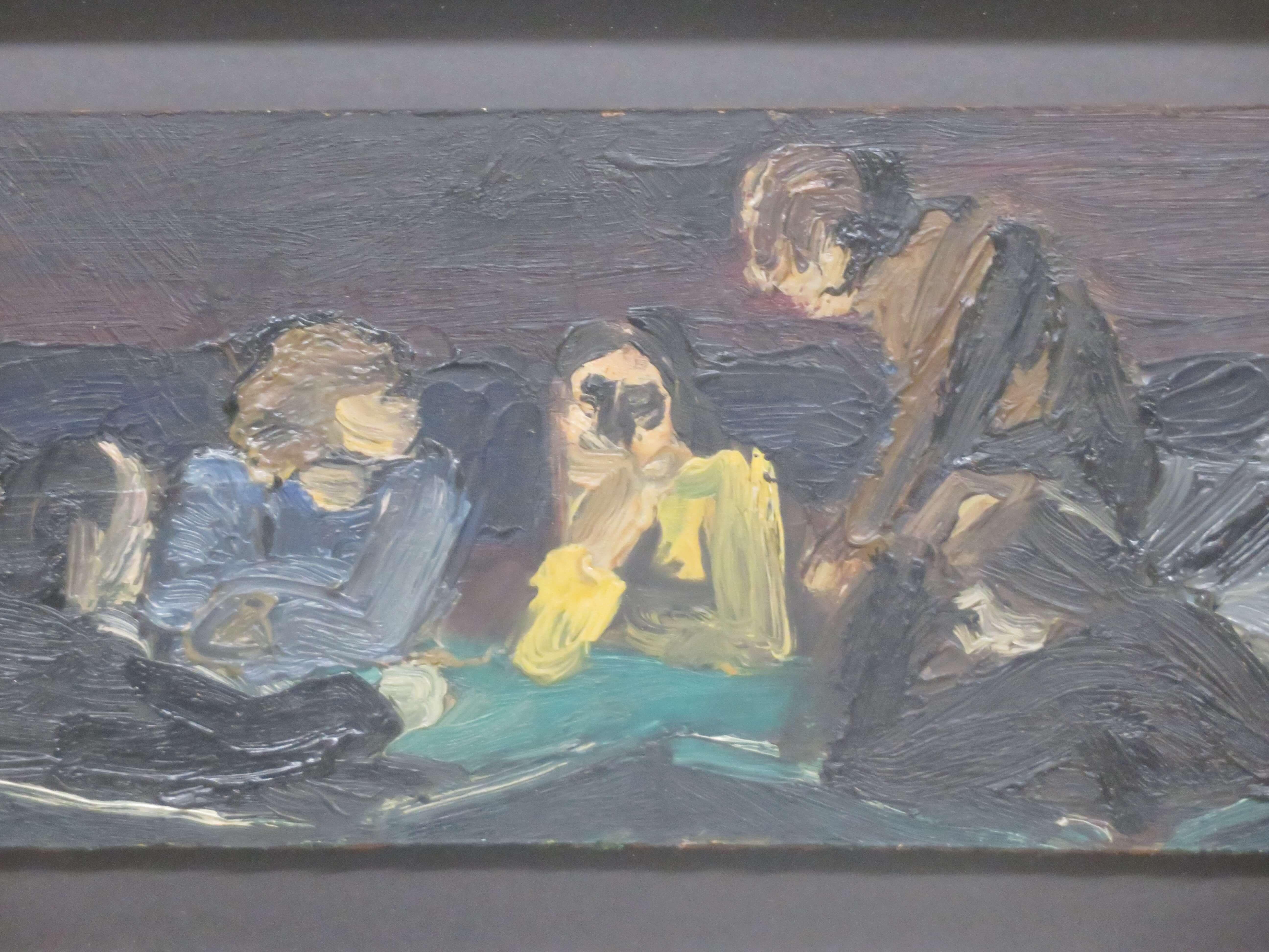 English School Mitte des 20. Jahrhunderts Figuratives Ölgemälde 