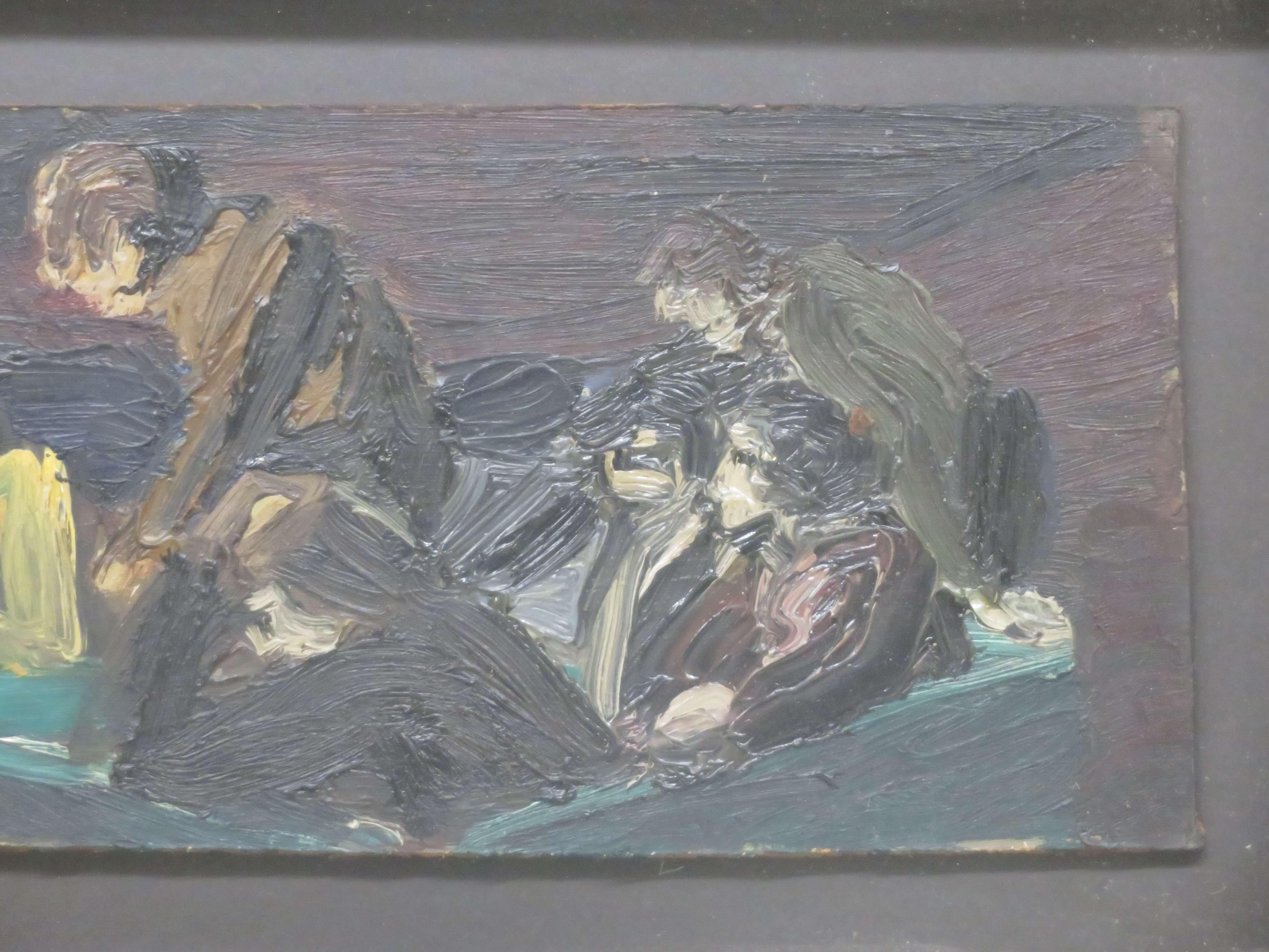 English School Mitte des 20. Jahrhunderts Figuratives Ölgemälde 