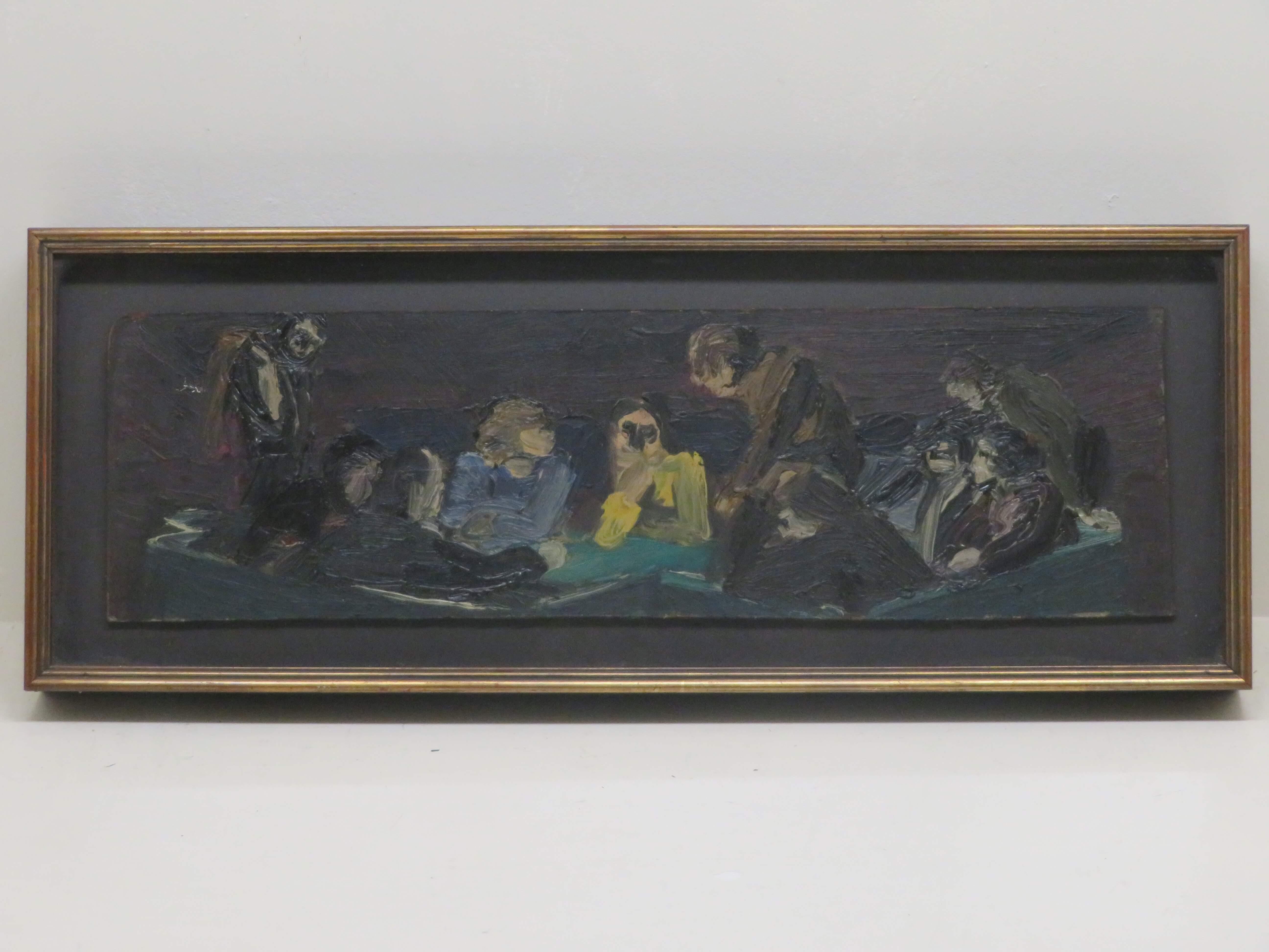 English School Mitte des 20. Jahrhunderts Figuratives Ölgemälde 