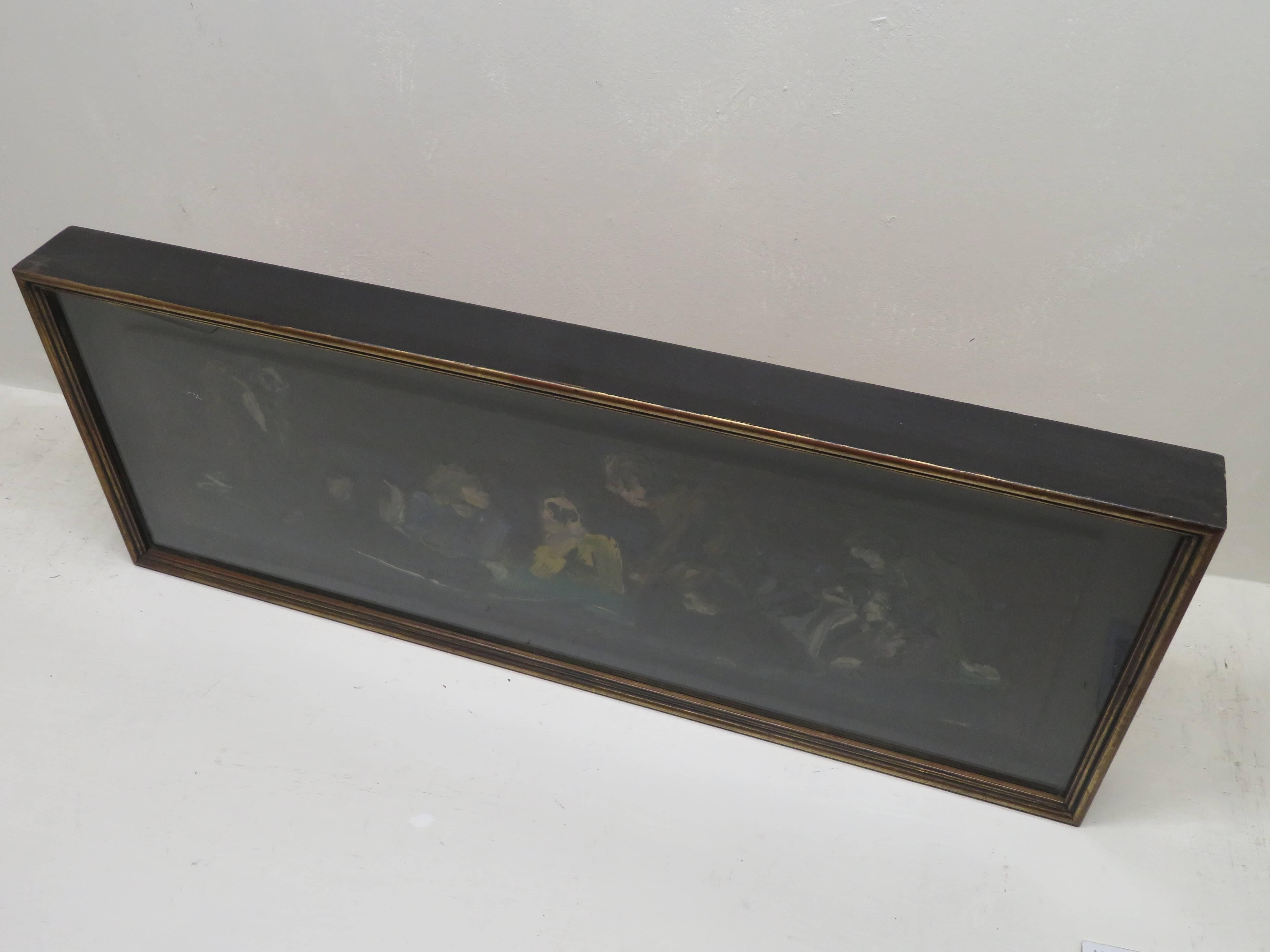 English School Mitte des 20. Jahrhunderts Figuratives Ölgemälde 