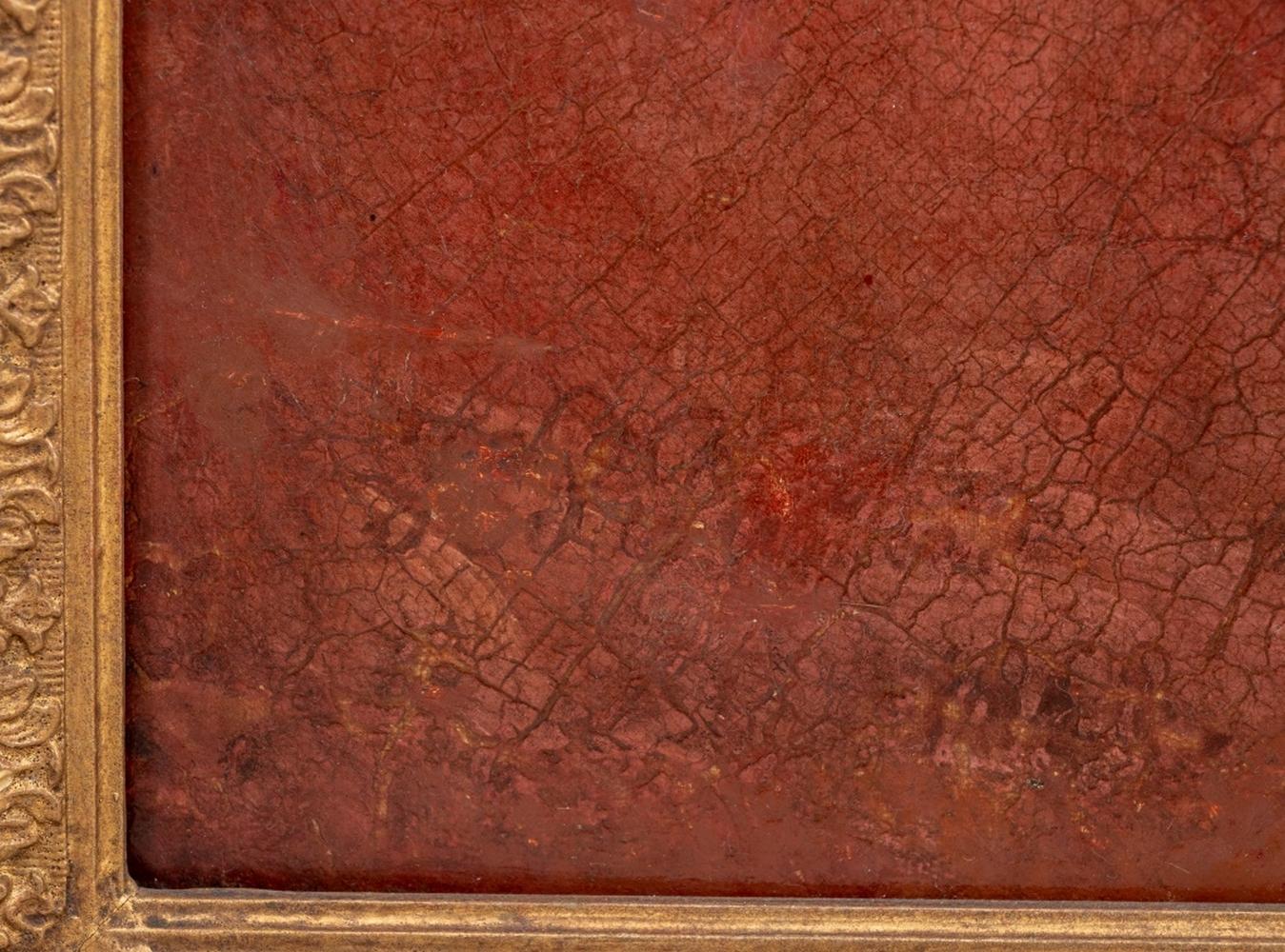English School, Ritratto di studioso, olio su tela, inizio XIX secolo, firmato indistintamente e datato in basso a sinistra, cornice decorata in legno dorato. Immagine: 51,25