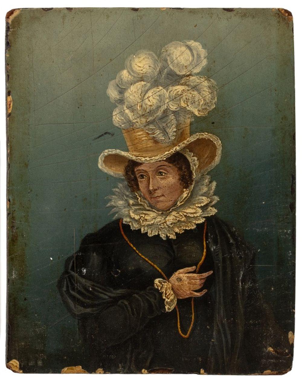 Unknown Portrait Painting – English School Porträt einer Frau