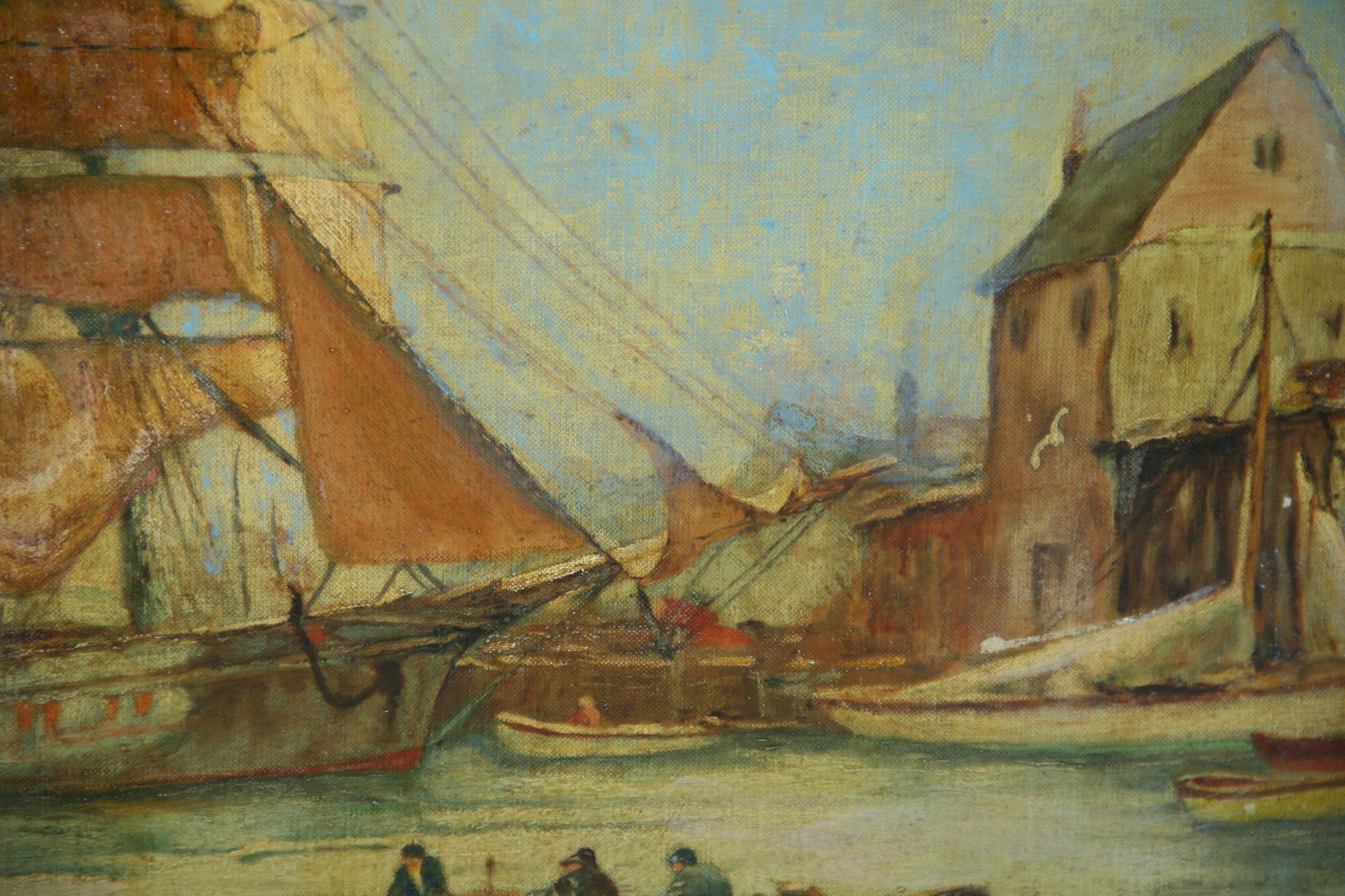 English Scooner Leaving the Dock von J.H.Hutchman im Angebot 3