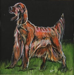 English Setter  Dog Animal  Painting