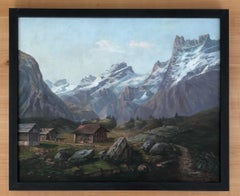 Engslen-Alp mit Wendenstock, Oil Painting, Contemporary, Framed, 1890s