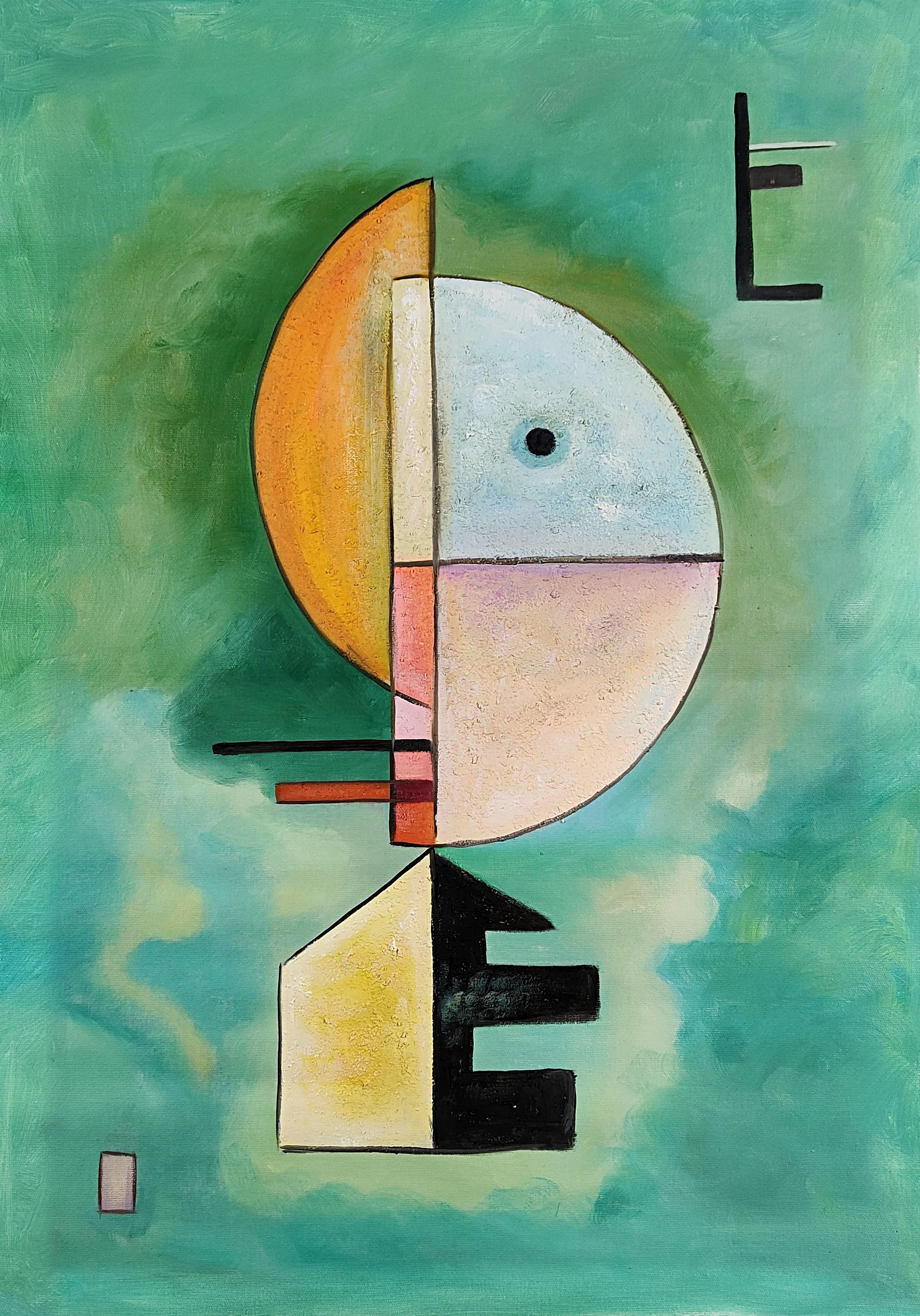 Unknown Abstract Painting – ENIGMATISCHES GESICHT