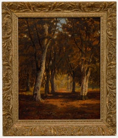 Enoch Crosland (1869-1938) - 1896 Oil, Woodland in Autumn