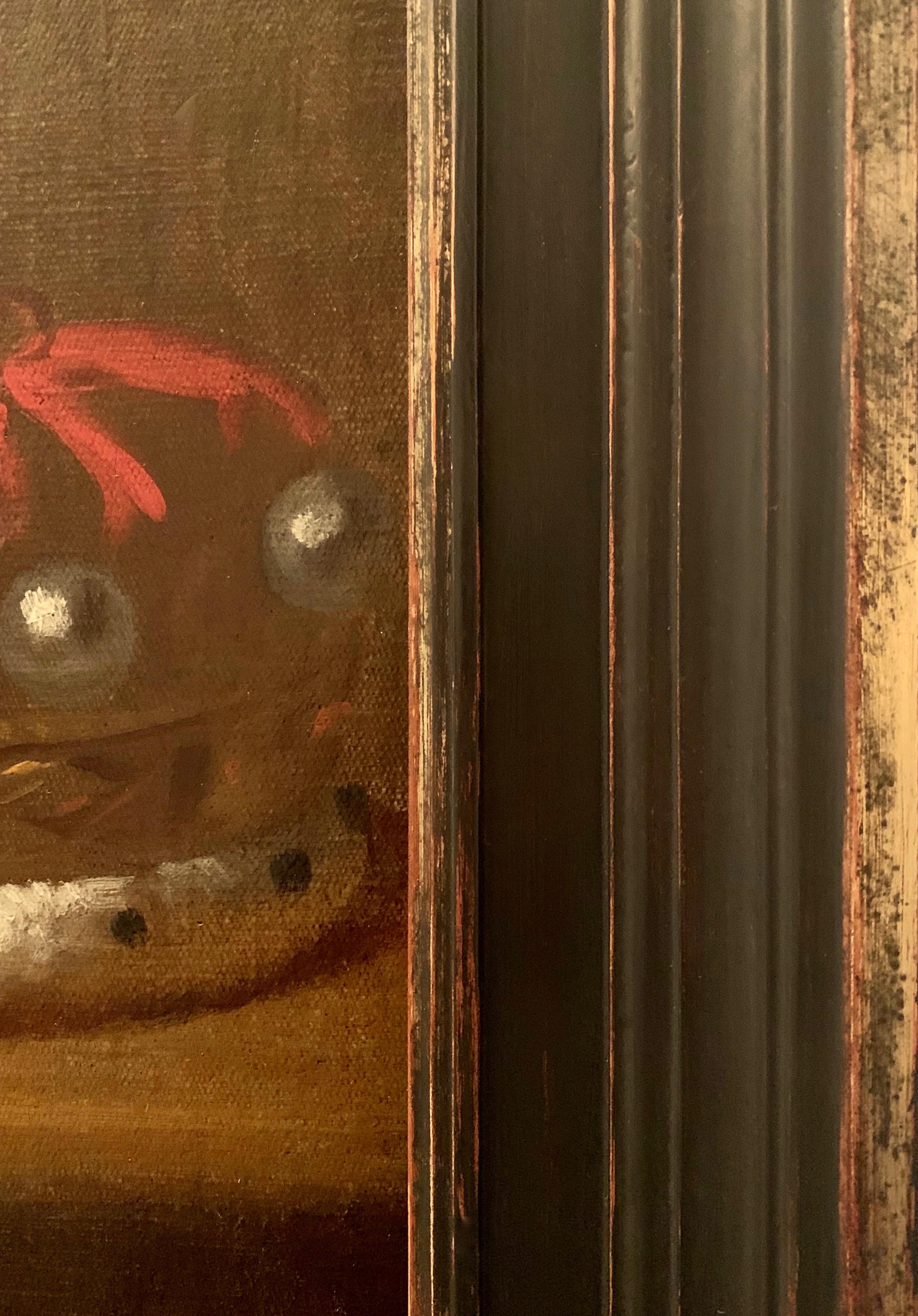 Enormous 17th Century British Portrait of Baron Lexington in Red Peers Robes - Black Interior Painting by Unknown