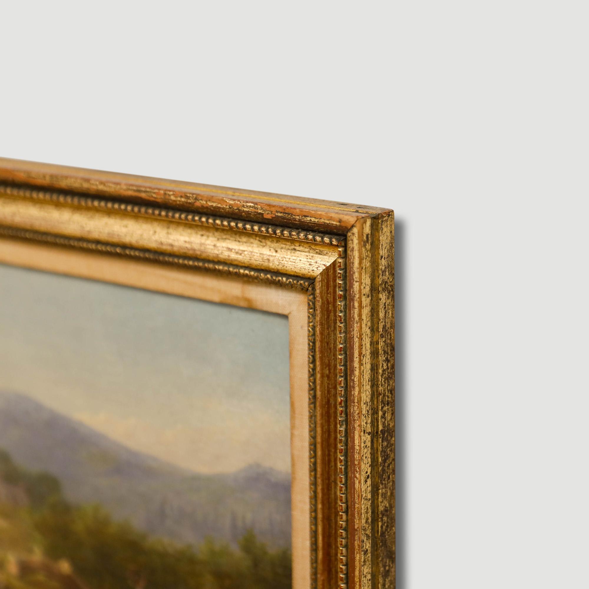 Enrico Altrui - Framed Late 19th Century Oil, Tree Felling For Sale 1