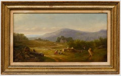 Enrico Altrui - Gerahmtes Ölgemälde des späten 19. Jahrhunderts, Baum Filz