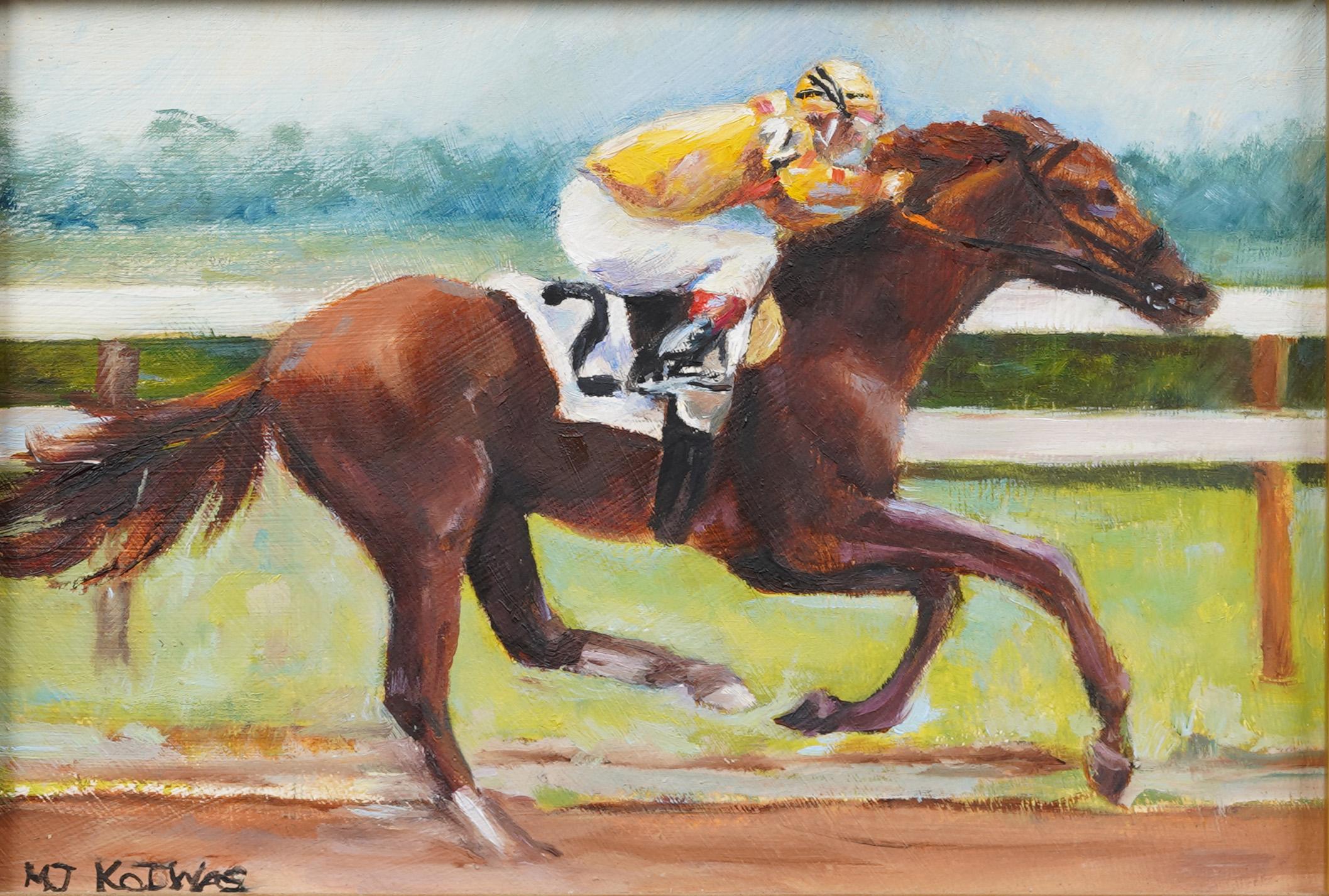 Pintura al óleo ecuestre 