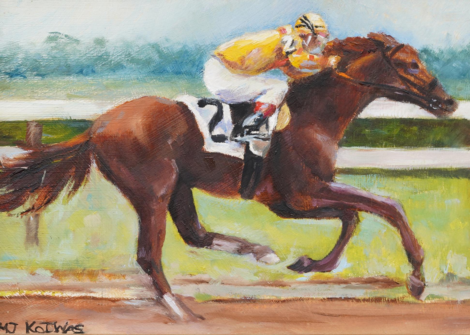 Pintura al óleo ecuestre 