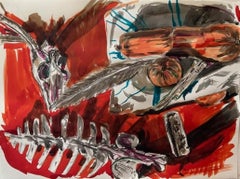 Equinoccio, pintura de tinta sobre papel de Daniel Duford, 2024