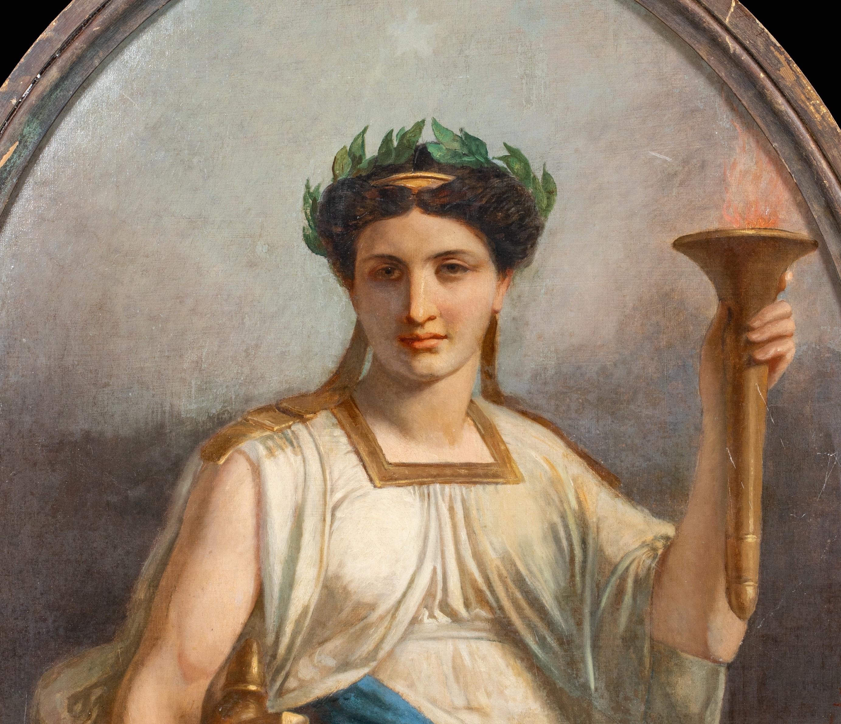 Erato, dea dell'arte, della scienza e della letteratura, 18° secolo

Firmato L Bonet 76

Enorme raffigurazione di Erato, dea dell'arte, della scienza e della letteratura, di scuola francese del XVIII secolo, olio su tela. Qualità e condizioni
