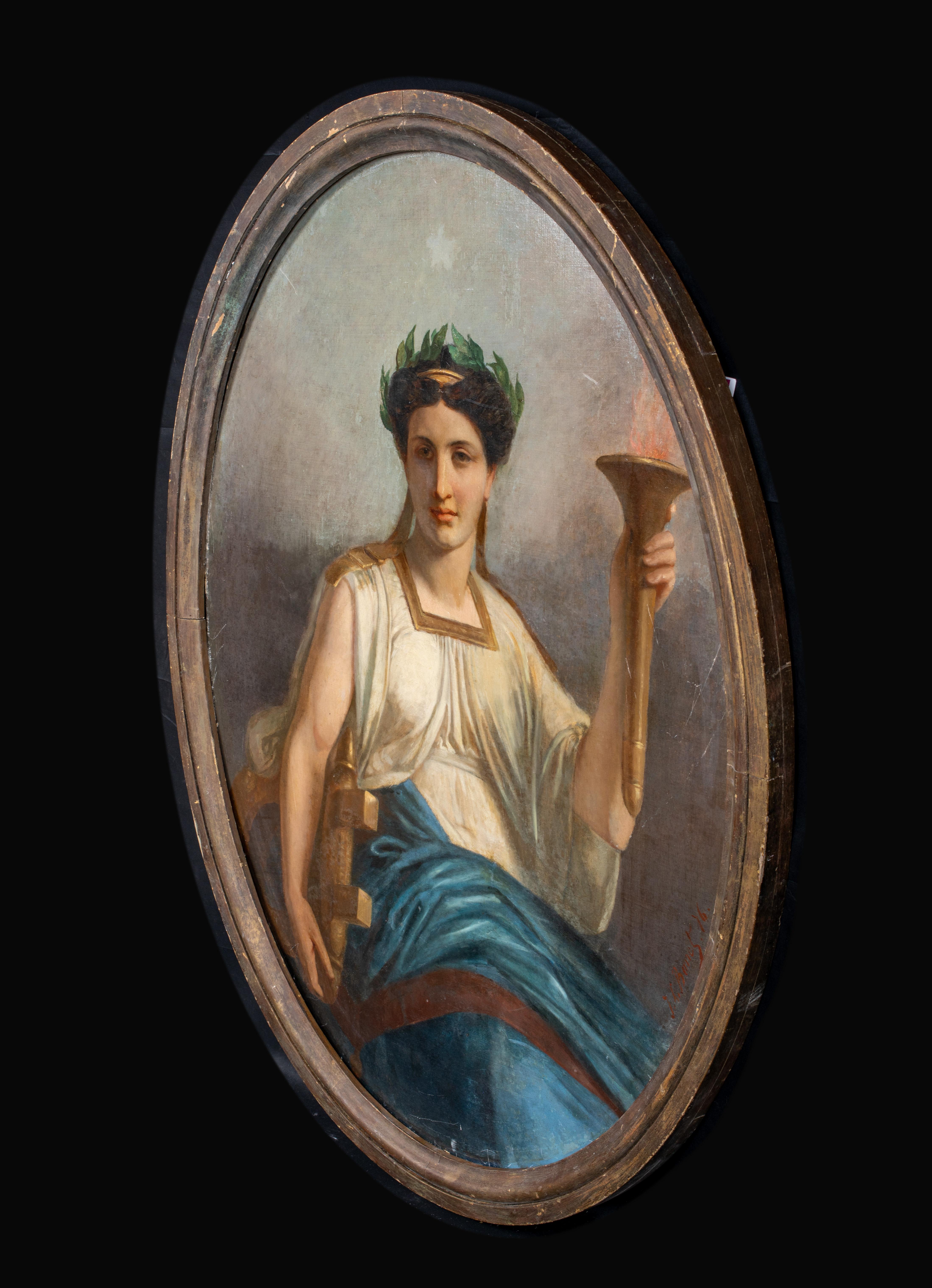 Erato, dea dell'arte, della scienza e della letteratura, 19° secolo in vendita 2