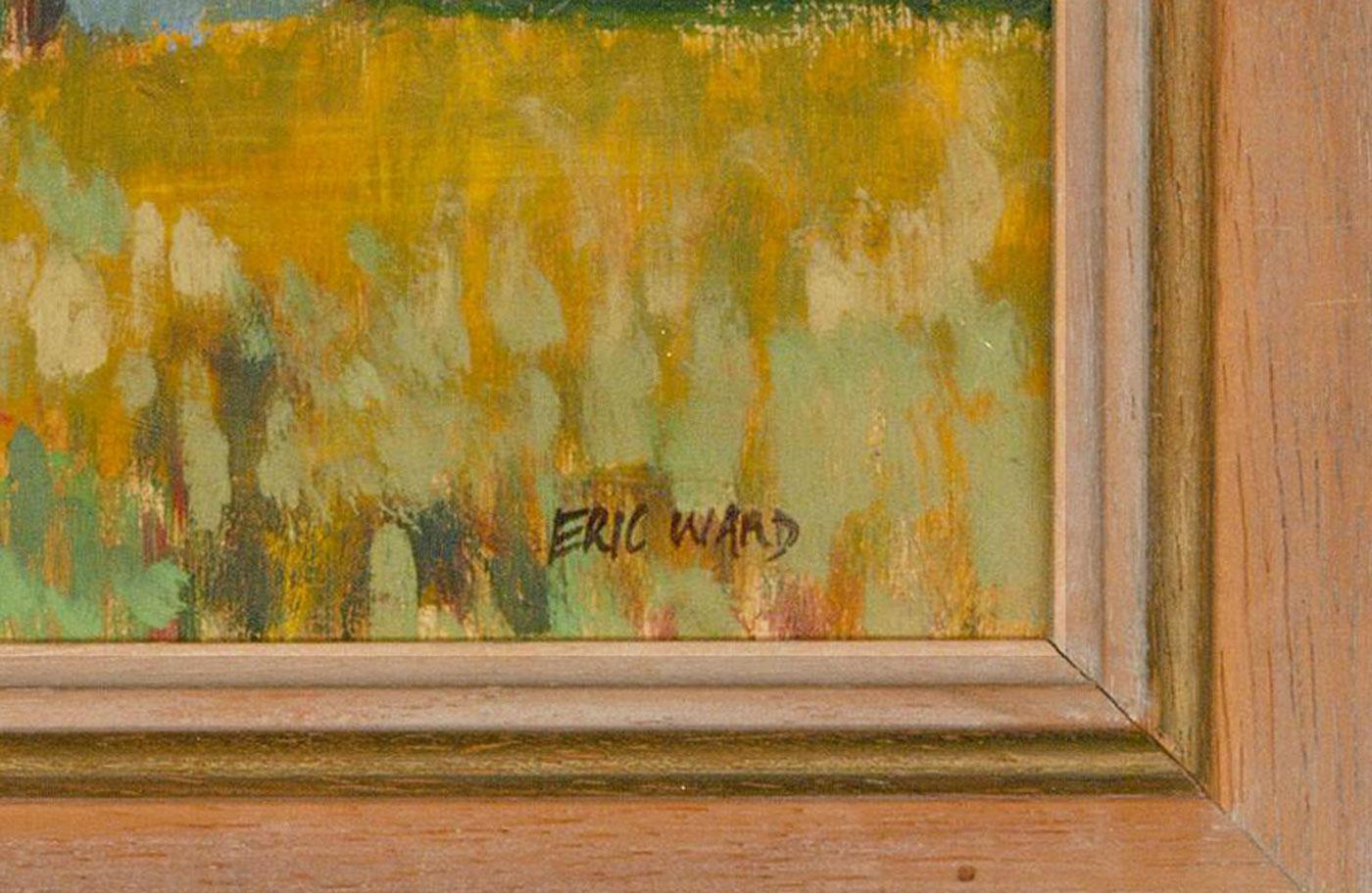 Eric Ward (né en 1945) - Huile du 20e siècle, Cottage on the Meadow 1