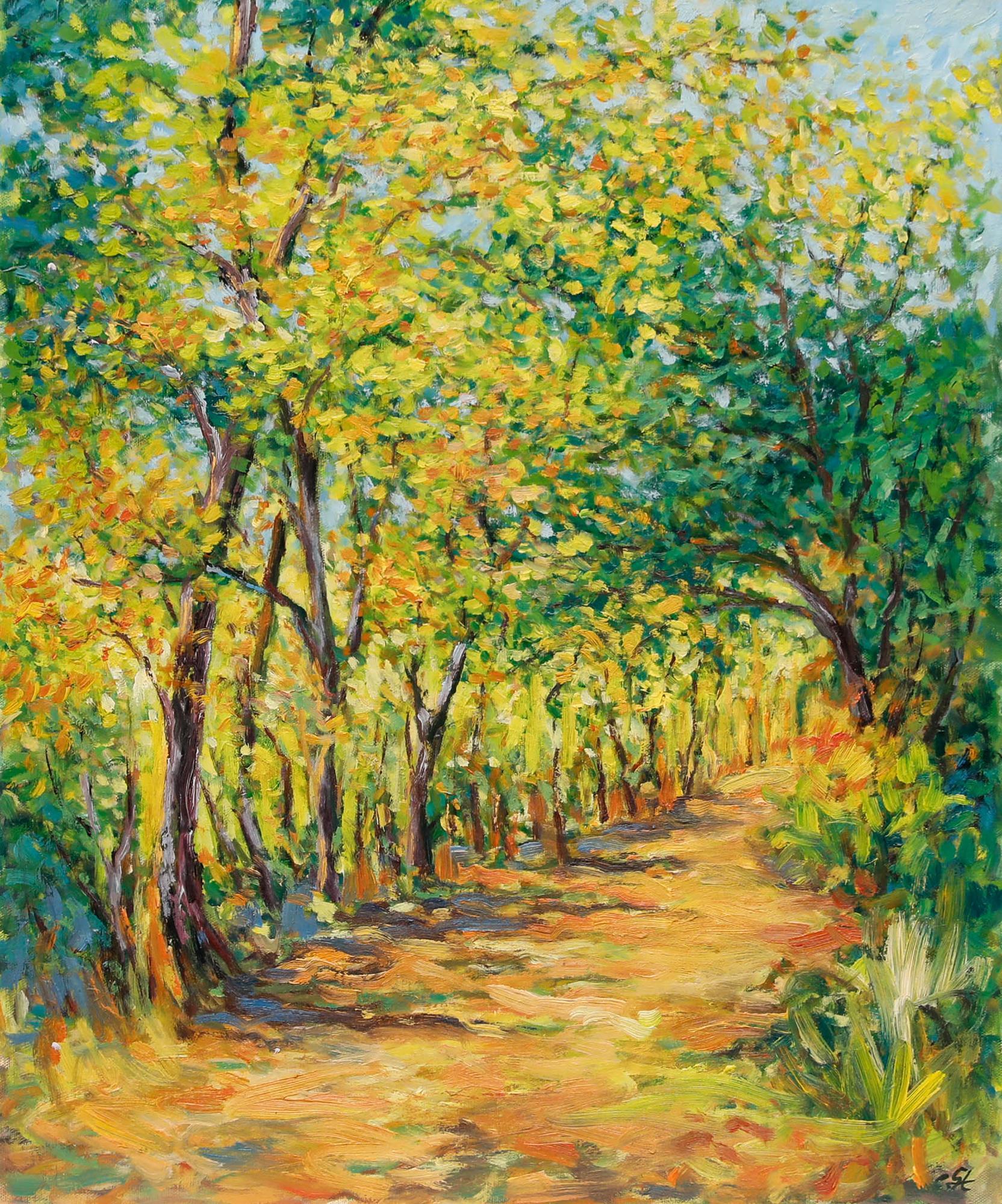 Erwin Steinhauser (1939-2023) - Acrylique du 20e siècle, chemin d'automne - Painting de Unknown