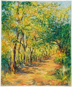 Erwin Steinhauser (1939-2023) - Acrylique du 20e siècle, chemin d'automne