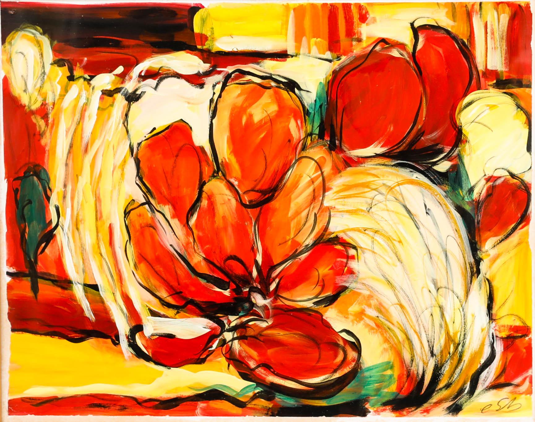 Erwin Steinhauser (1939-2023) - Acryl, Herbst Bäume des 20. Jahrhunderts – Painting von Unknown