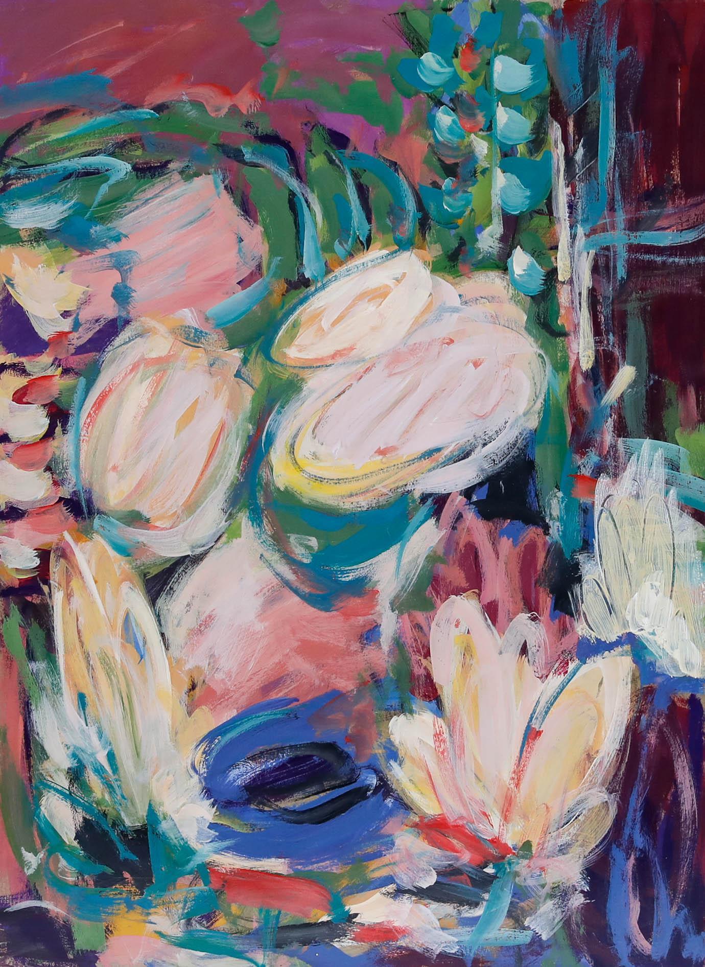 Erwin Steinhauser (1939-2023) - Acrílico del siglo XX, Jardín de flores - Painting de Unknown