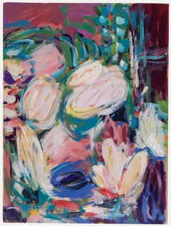 Erwin Steinhauser (1939-2023) - Acryl, Blumengarten aus dem 20. Jahrhundert