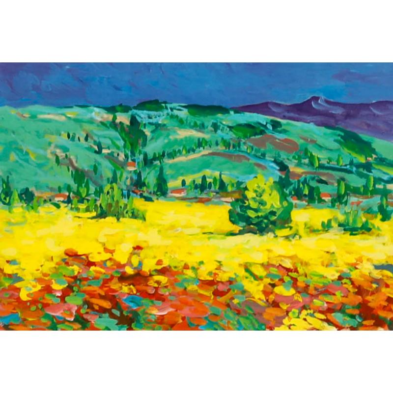 Erwin Steinhauser (1939-2023) - Acryl, Voralpenlandschaft, 20. Jahrhundert – Painting von Unknown