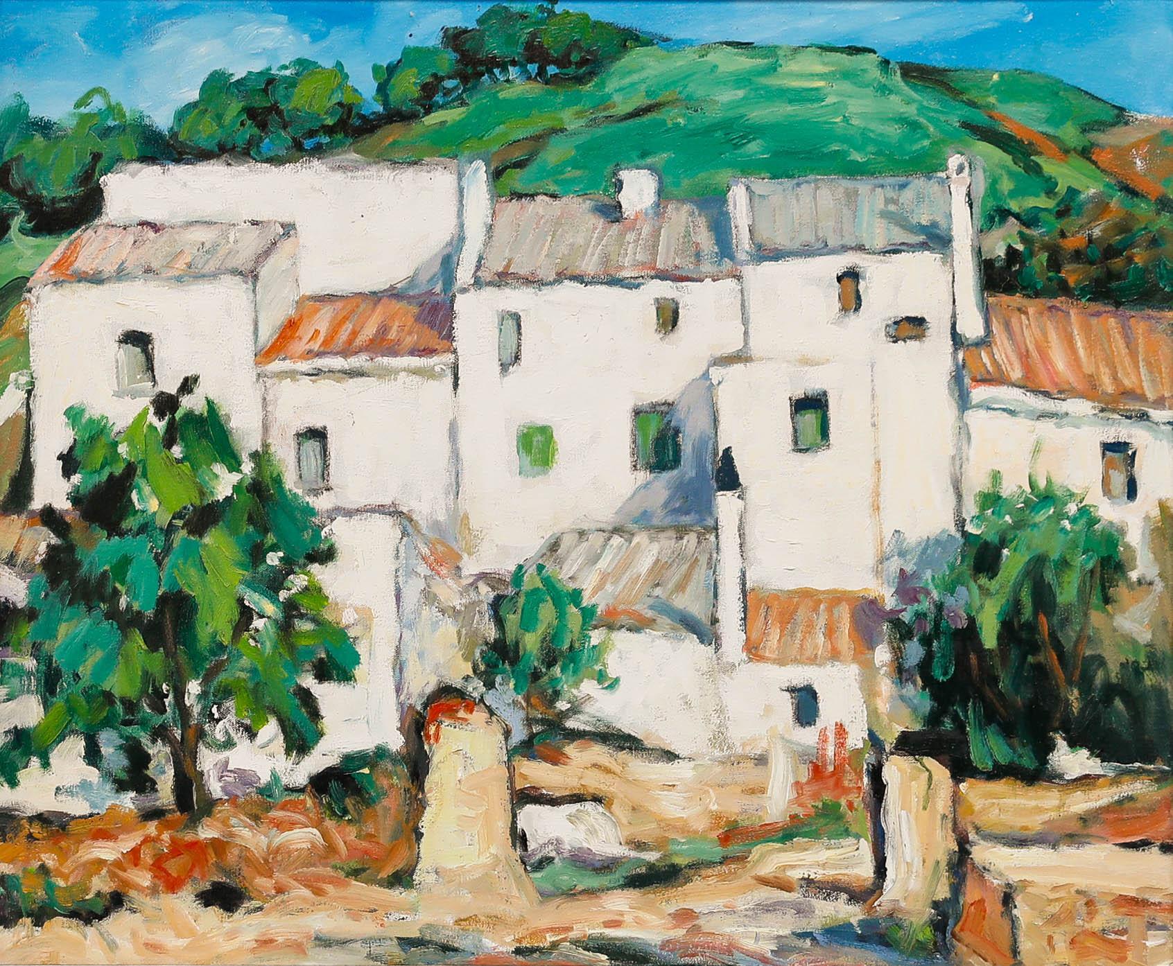 Erwin Steinhauser (1939-2023) - 20. Jahrhundert Öl, Hausfassaden, Ölgemälde – Painting von Unknown