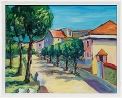 Erwin Steinhauser (1939-2023) - 20th Century Oil, Street with Laurel Trees