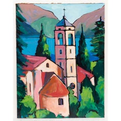 Erwin Steinhauser (1939-2023) - Zeitgenössisches Acryl, Blick auf die Church
s