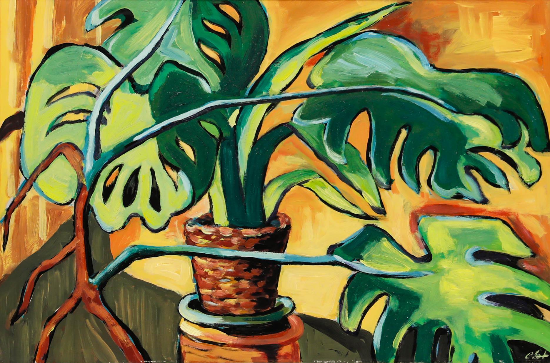 Erwin Steinhauser (1939-2023) - Acrílico contemporáneo, Monstera Deliciosa - Painting de Unknown