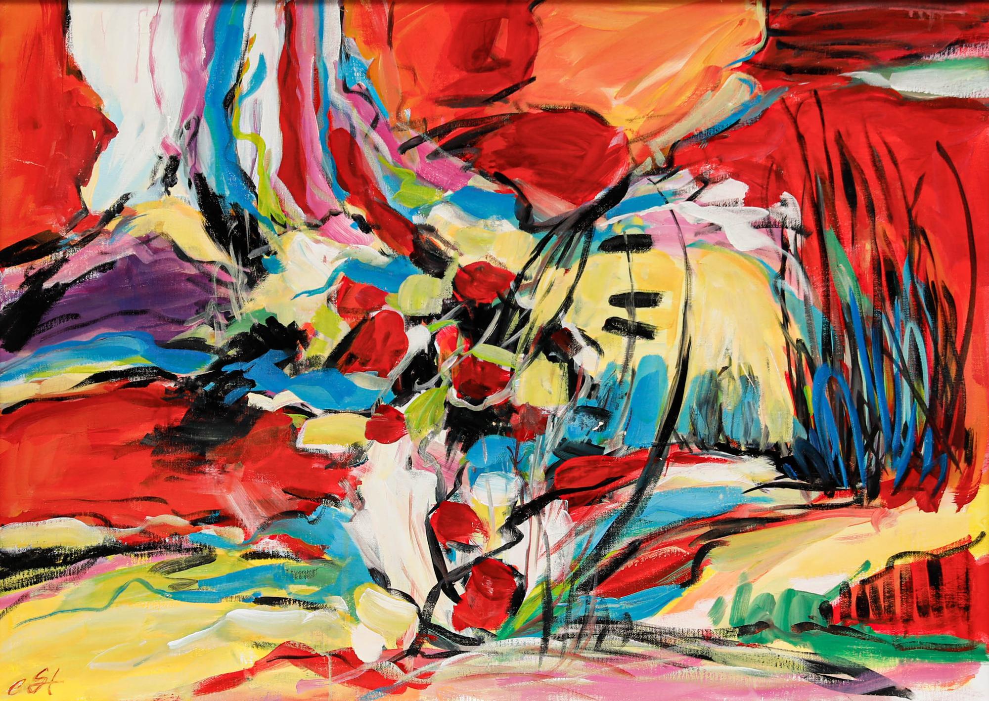 Erwin Steinhauser (1939-2023) - Contemporary Acrylic, Tulip Vase - Painting by Unknown