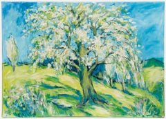 Erwin Steinhauser (1939-2023) - Olio contemporaneo, Fiore