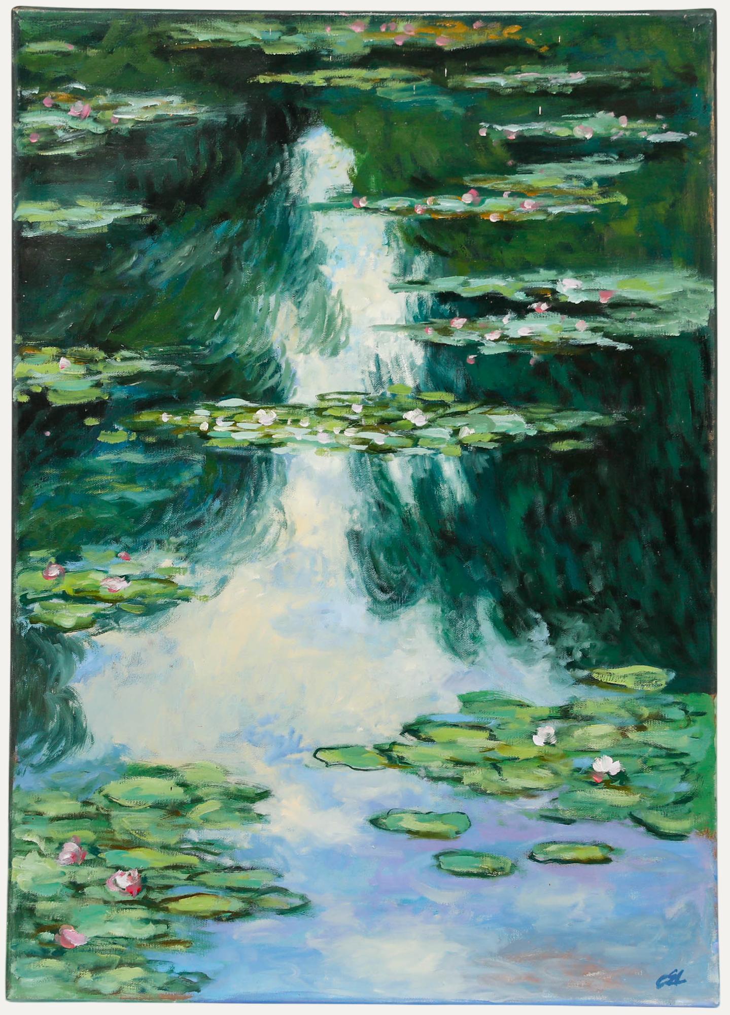 Erwin Steinhauser (1939-2023) - Huile contemporaine, Nymphéas