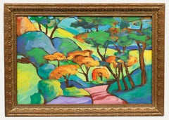 Erwin Steinhauser (1939-2023) - Acrilico contemporaneo incorniciato, Sentiero in fiore