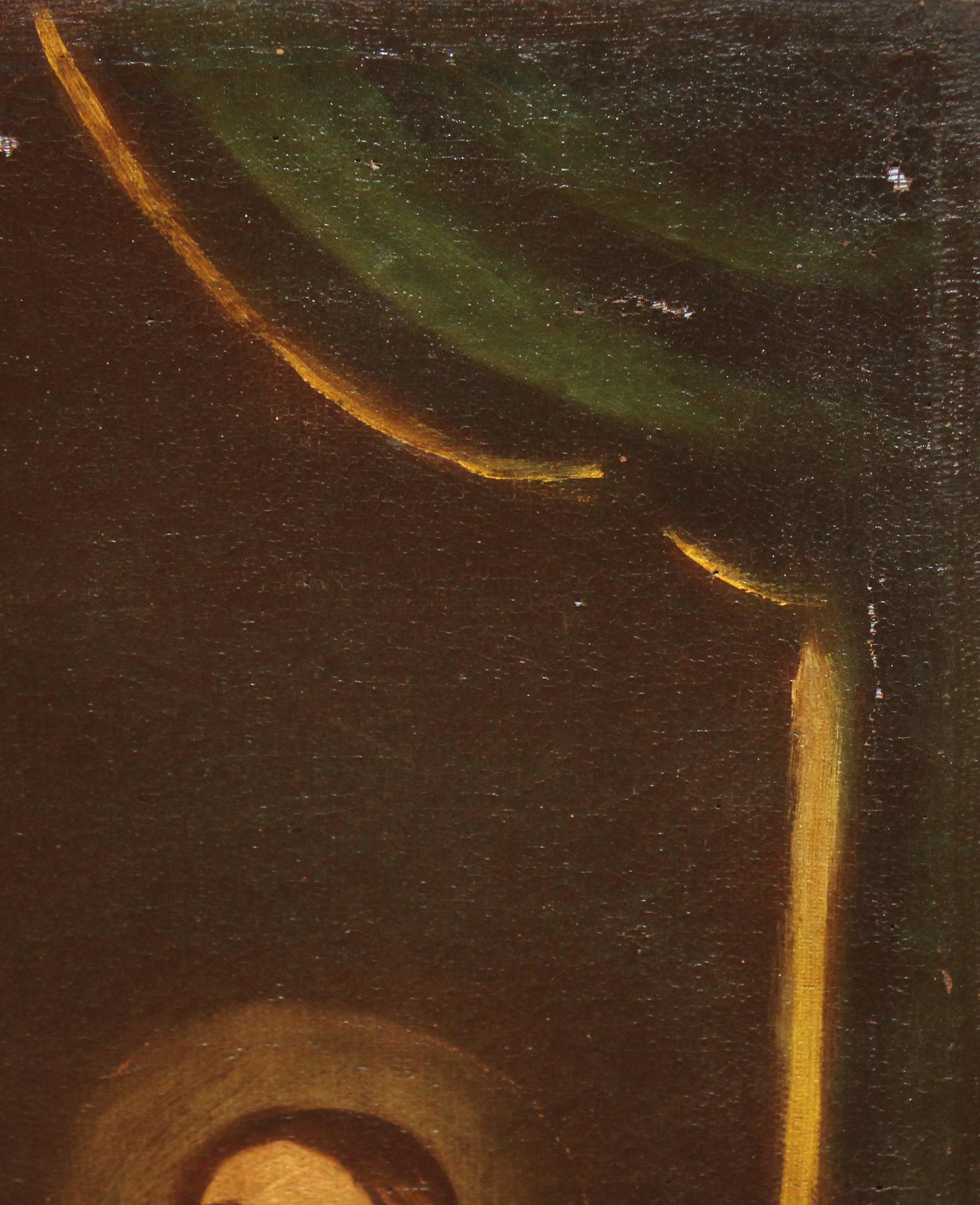 Escuela colonial (XVIII) - Óleo en tela - La enseñanza de santa Ana a la virgen - Painting Antiguos maestros de Unknown