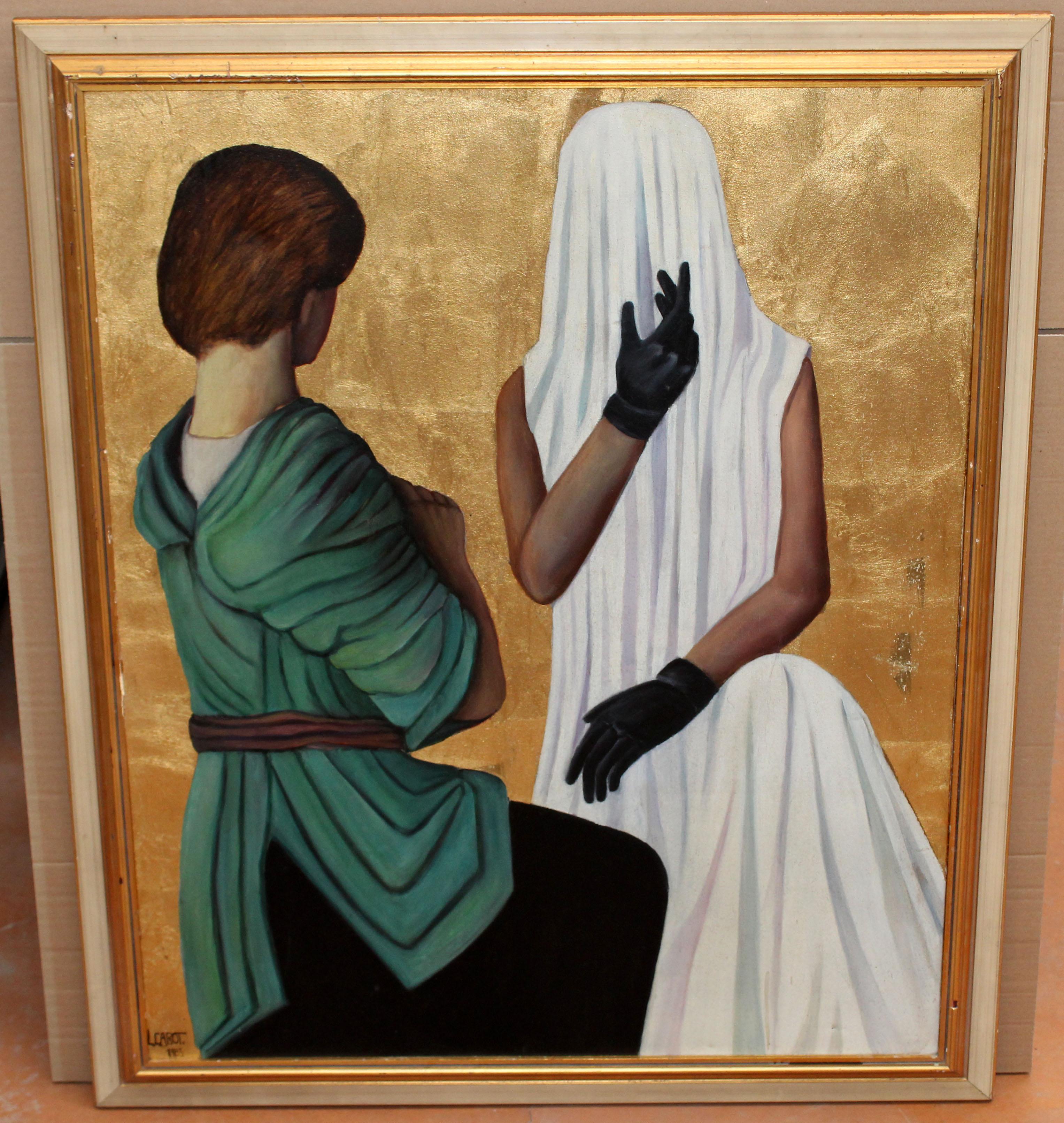 Escuela española - Personajes - 100 x 80 cm. - Painting by Unknown