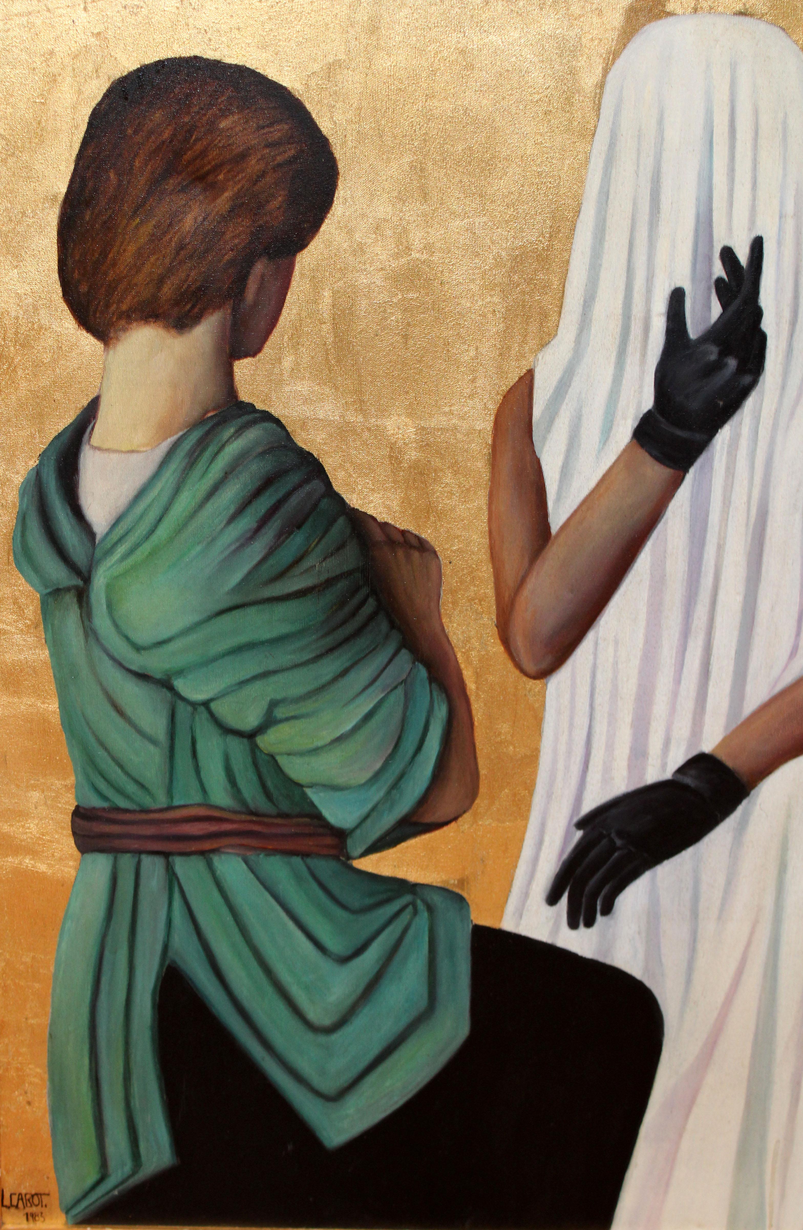 Escuela española - Personajes - 100 x 80 cm. - Old Masters Painting by Unknown