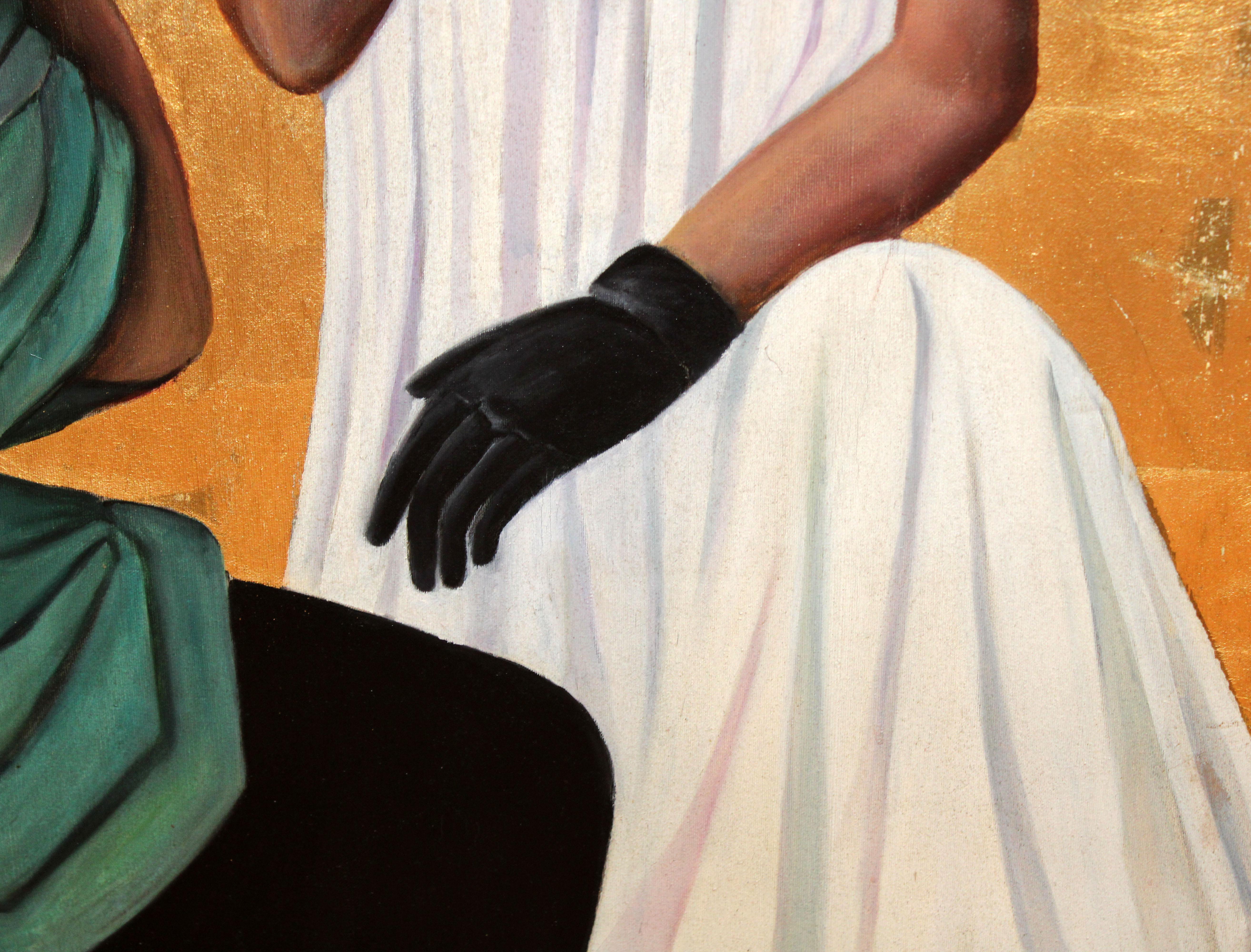 Escuela española - Personajes - 100 x 80 cm. For Sale 2