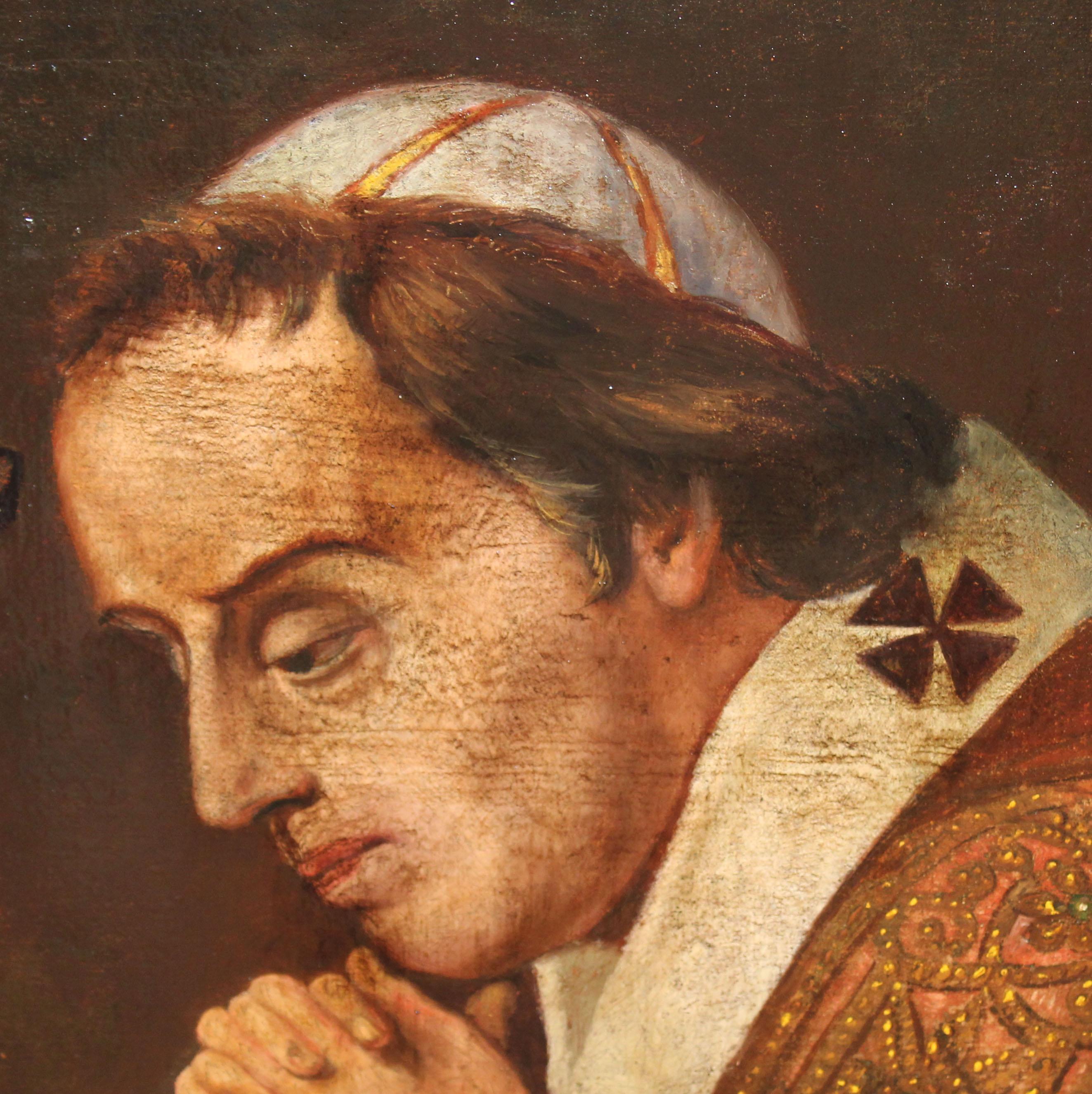 Escuela española (Principios XIX) - Óleo sobre tela - Retratto del Papa Pio VII - Painting Antichi maestri di Unknown