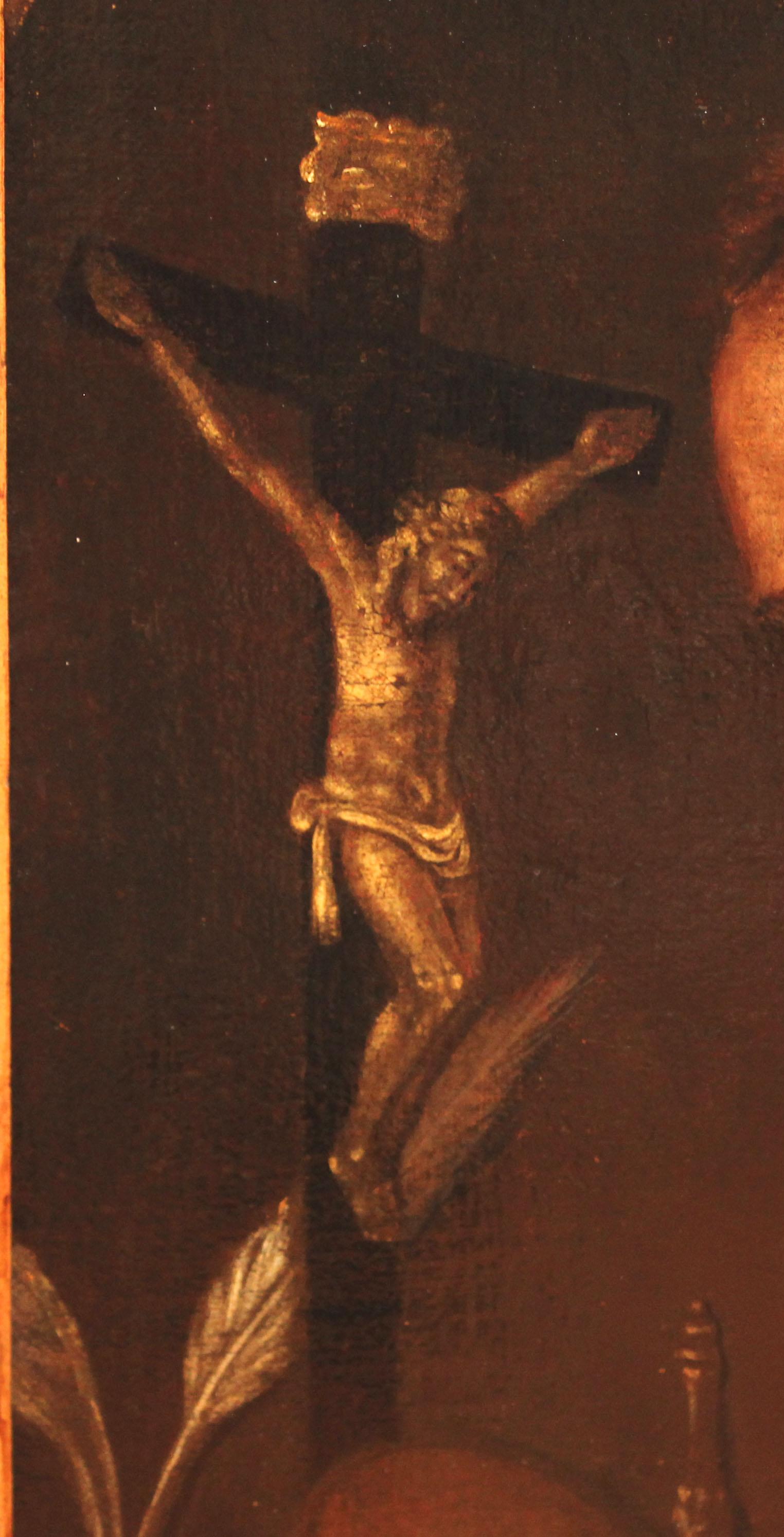 La obra no va firmada

Lo stato di conservazione della pittura è accettabile, solo che la tela è stata ricomposta.

L'opera viene presentata enmarcada con un antico marco in madera policromada.

Medidas obra: 70 cm x 57 cm.

Medidas marco: 78 cm x