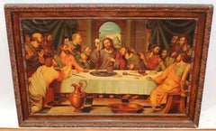 Escuela española (XIX) - La Última Cena de Jesús - Enmarcado