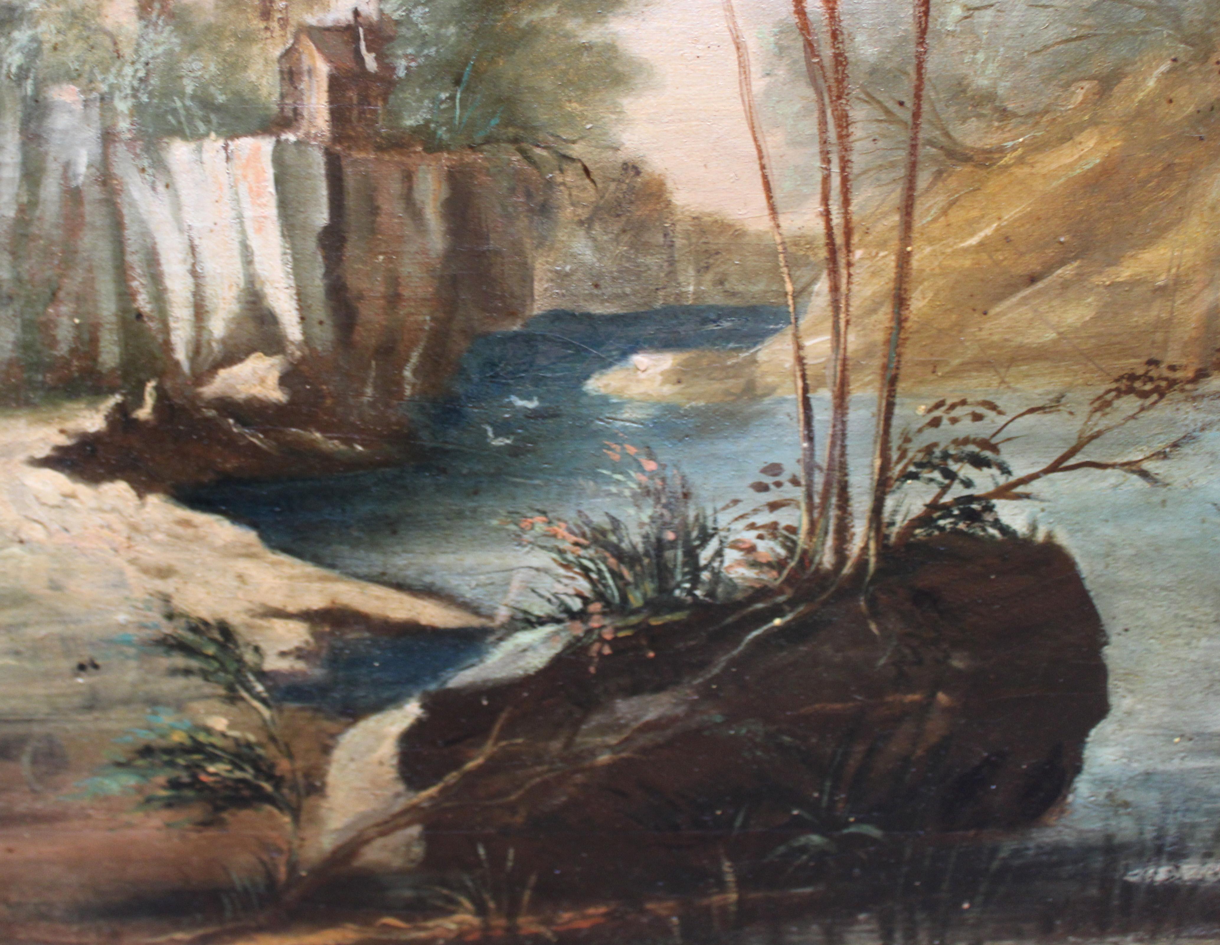 Escuela española (XIX) - Óleo sobre tela - Castillo de Cardona im Angebot 1