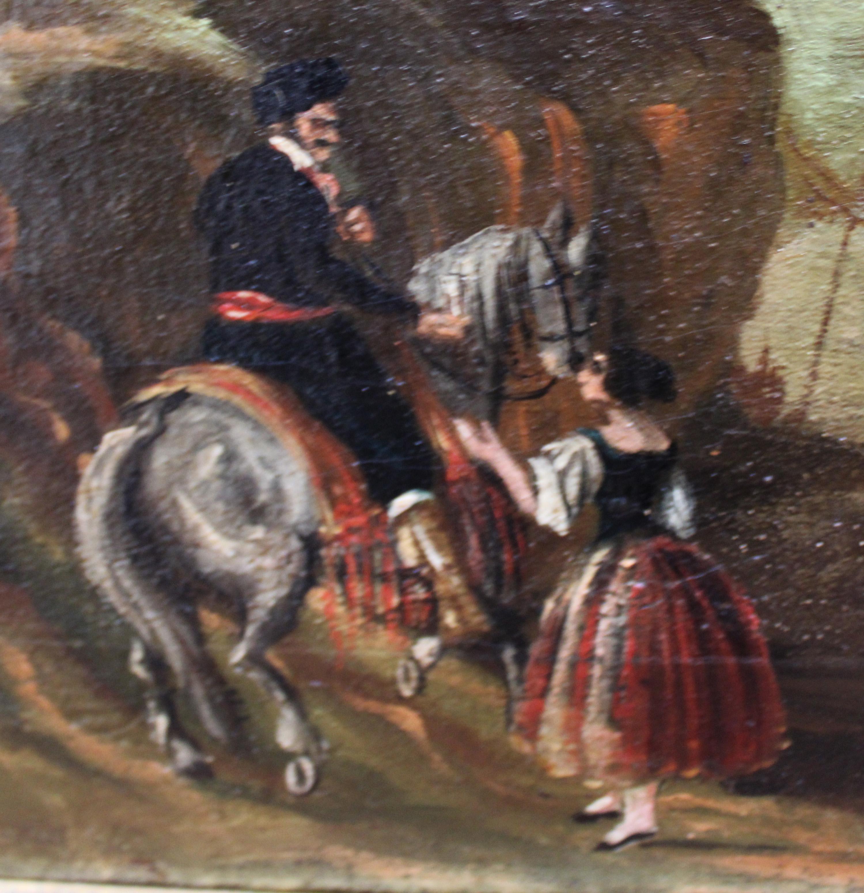 Escuela española (XIX) - Óleo sobre tela - Castillo de Cardona im Angebot 4