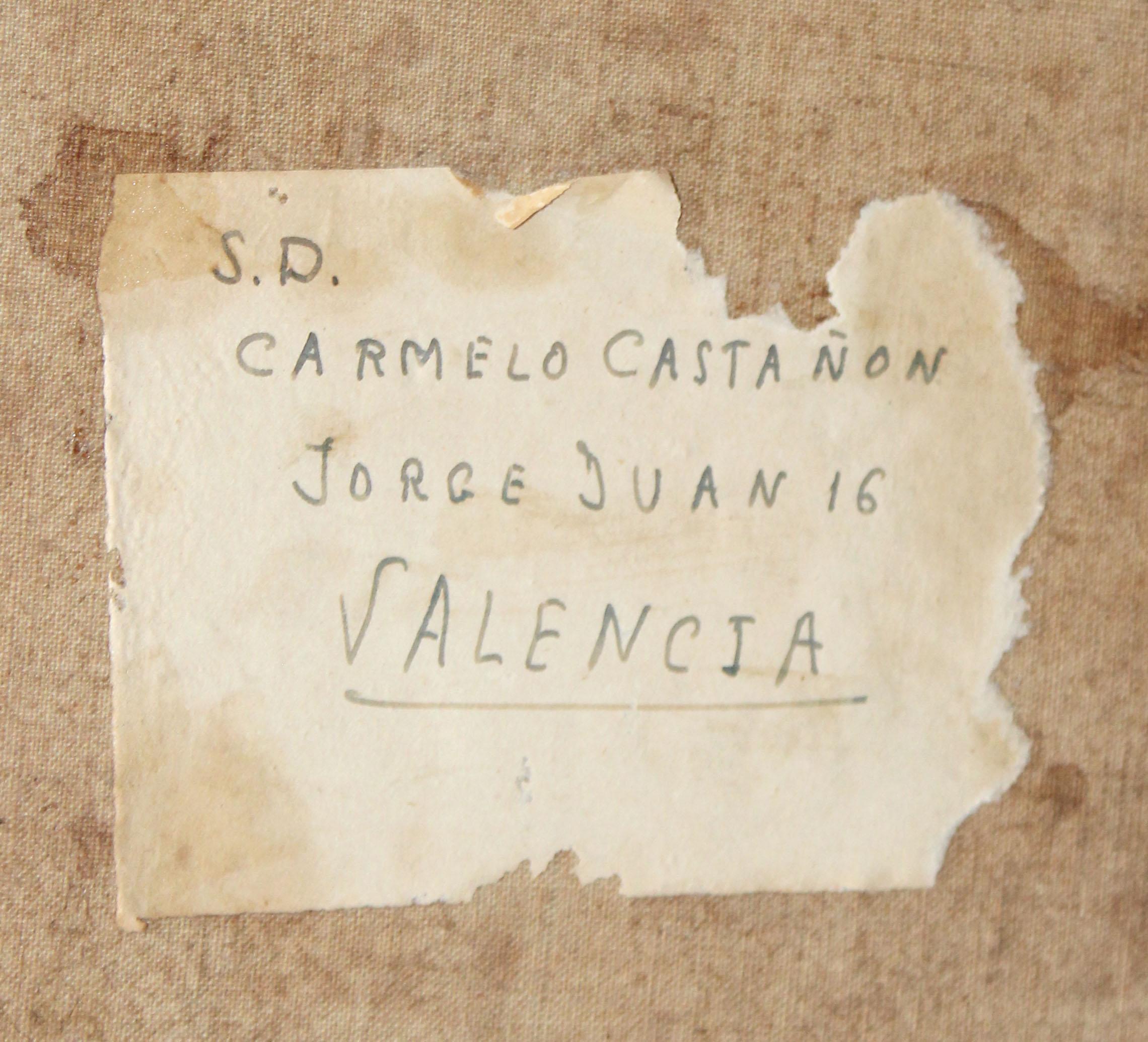 Escuela española (XIX) - Óleo sobre tela - Retrato de caballero burgués en vente 3