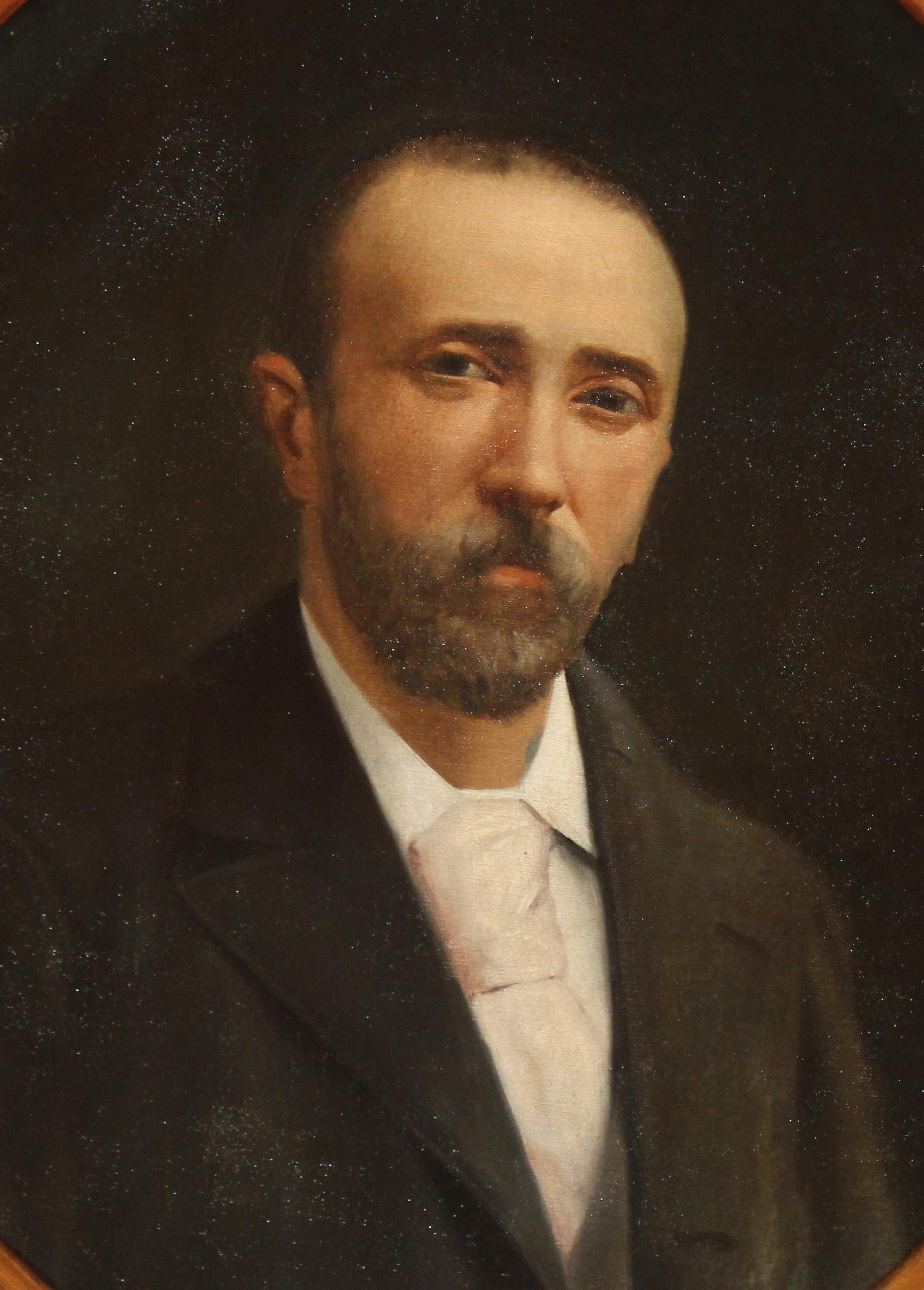 Escuela española (XIX) - Óleo sobre tela - Reittier – Painting von Unknown