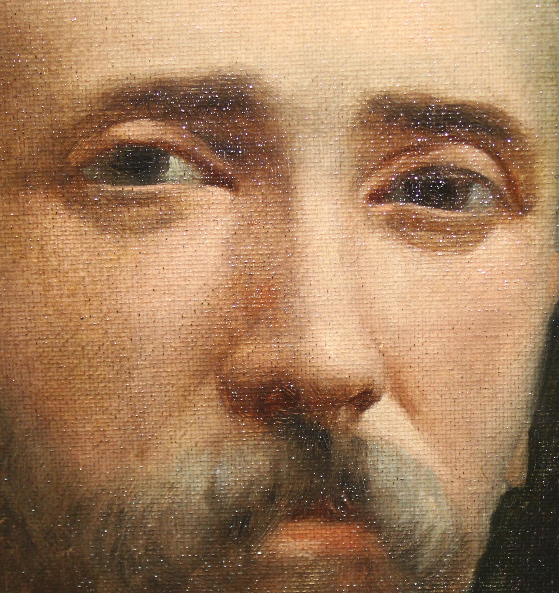 Escuela española (XIX) - Óleo sobre tela - Reittier (Schwarz), Portrait Painting, von Unknown